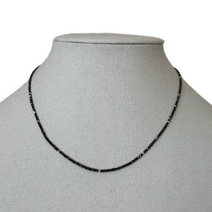 Natural Black Diamond Necklace in 18k Gold Closure